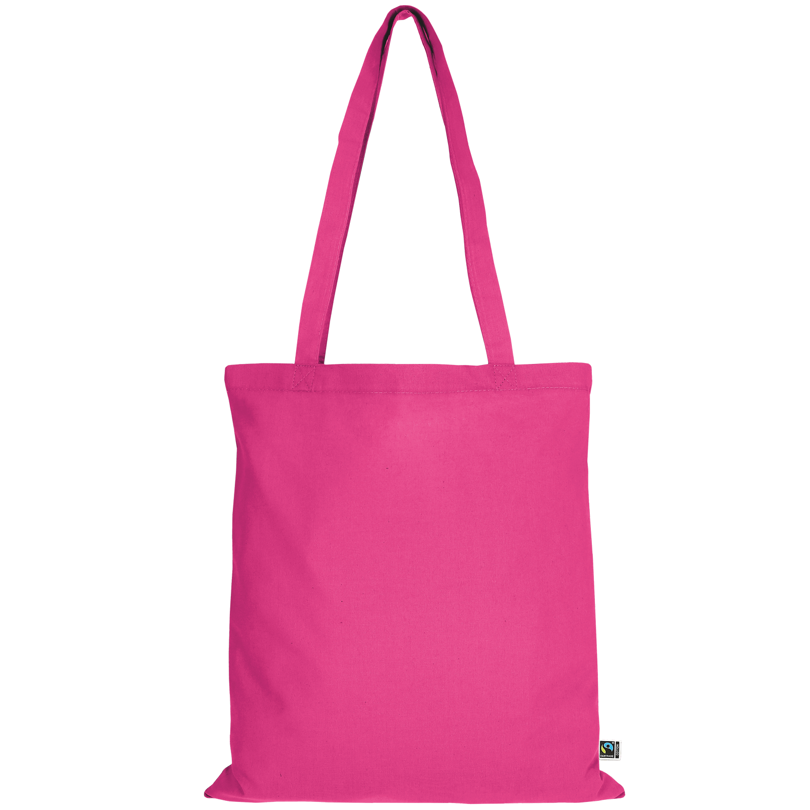 Einkaufstasche Fairtrade-Baumwolle - lange Henkel - pink-559