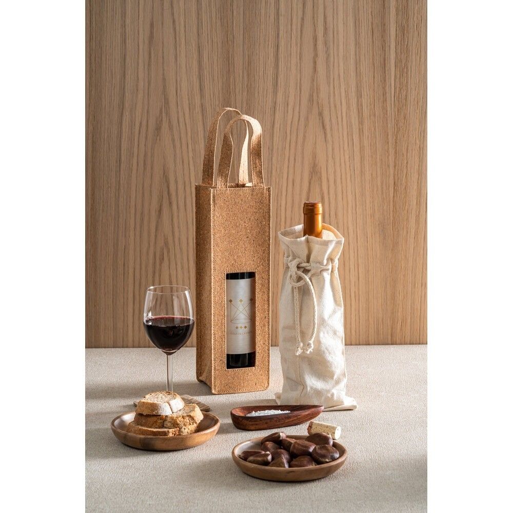 JEROME Flaschenbeutel aus 100% Baumwolle (180 g/m²) - natur-206