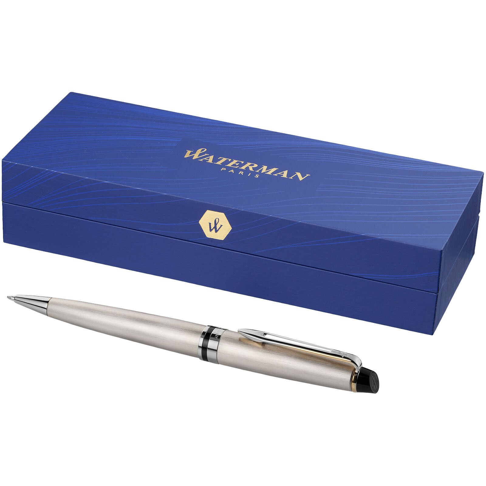 Waterman Expert Kugelschreiber (blaue Mine) - stahl -  gold-730