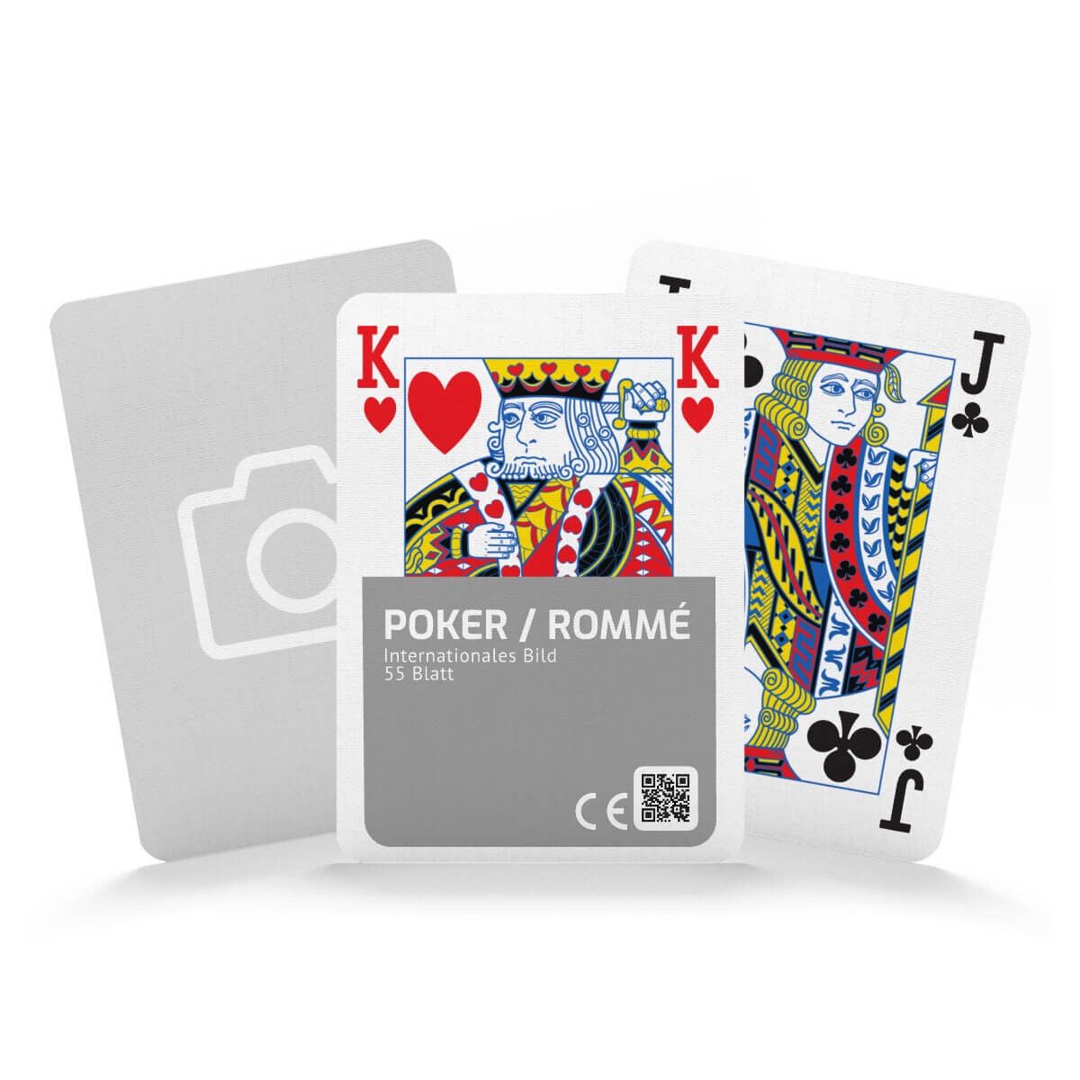 Spielkarten Poker/Romme in Klarsichtetui-781