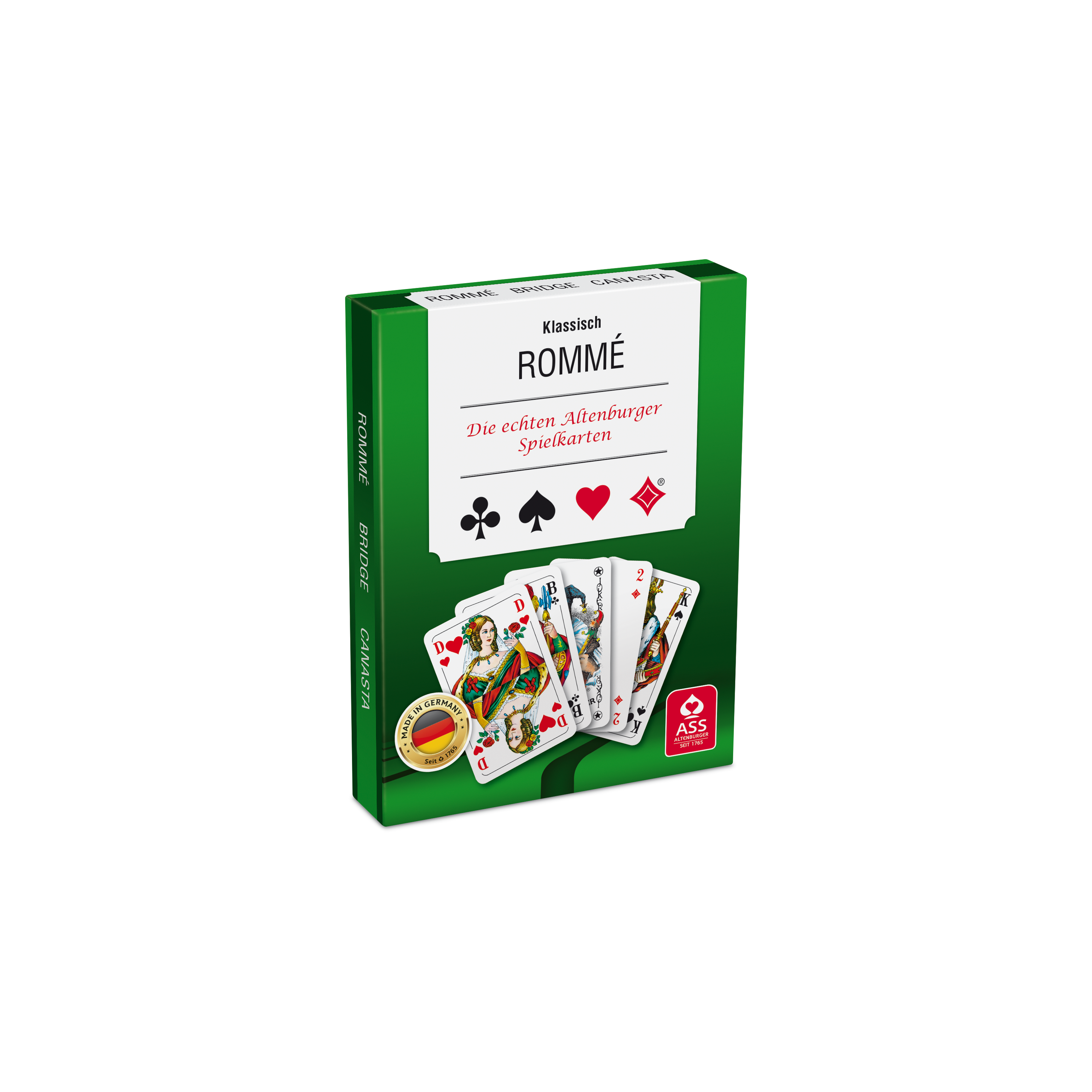 Rommé, frz. Bild, 2 x 55 Blatt, in Doppel-Faltschachtel-55