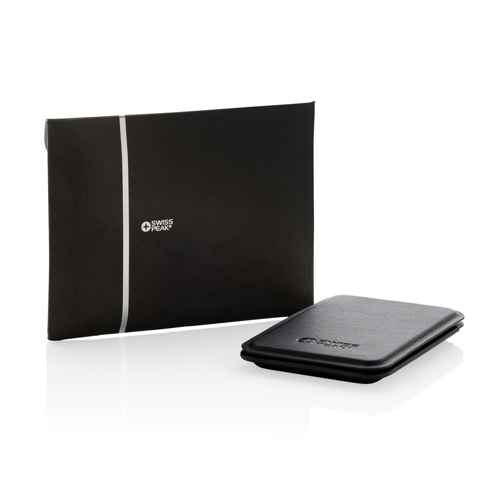 Magstand magnetische Handytasche mit Ständer aus RCS rec. PU - schwarz-594