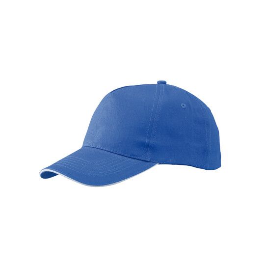 5 Panel Promo Sandwich Cap - royal - white-789