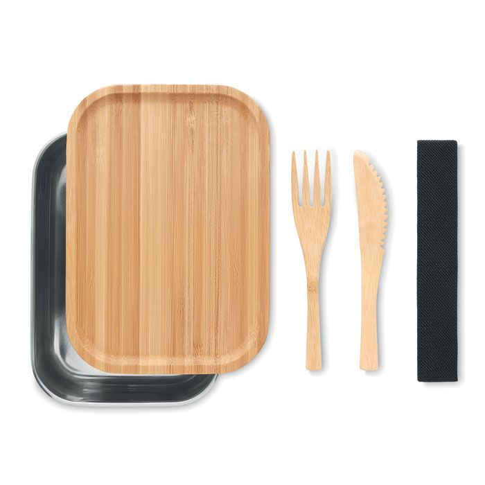 Lunchbox Edelstahl 600ml SAVANNA - holz-684