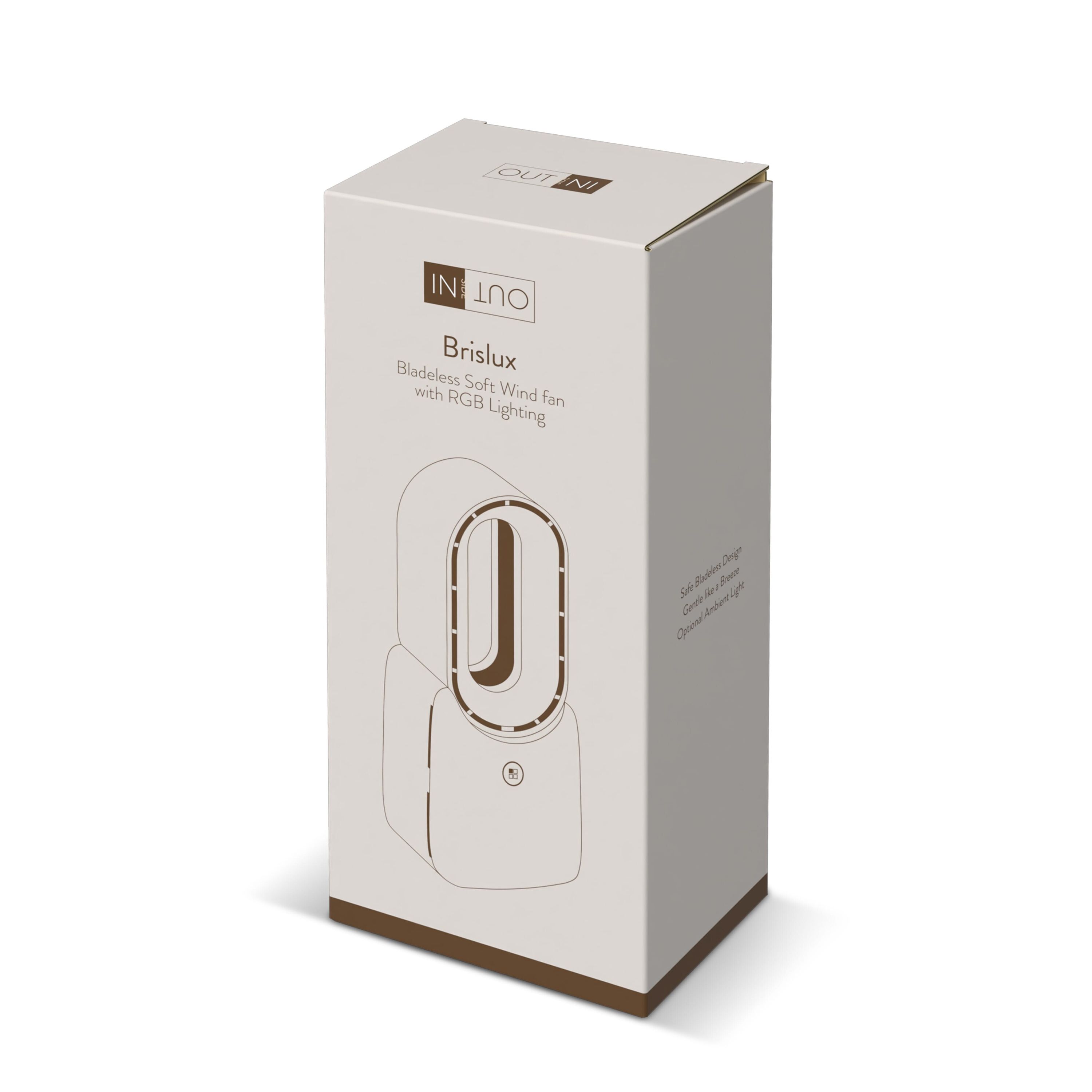 inSideOut Brislux – Rotorloser Softwind-Ventilator mit LED-Licht - beige-407