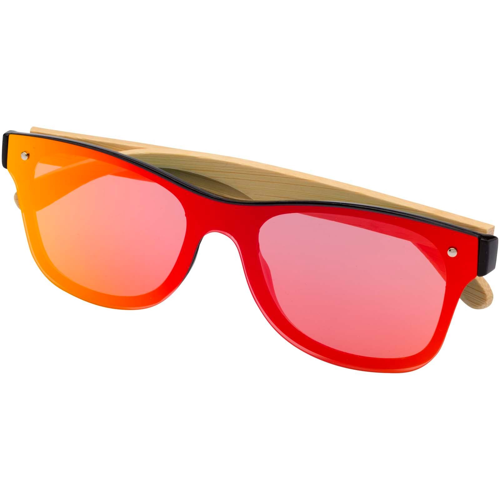 Tan Sonnenbrille mit Bambusbügeln - gelb-886