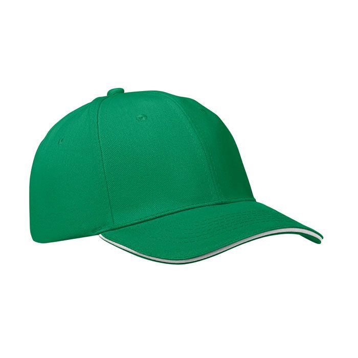 6-Panel-Baseball-Cap BUFFALO - präriegrün - weiß-536