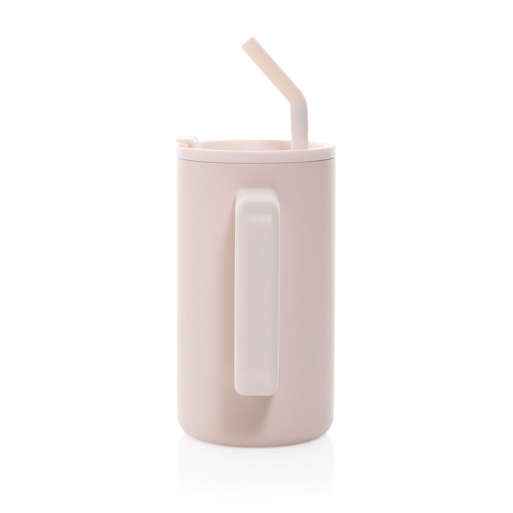 Cube Becher aus RCS recyceltem Stahl 800ml - rosa-96