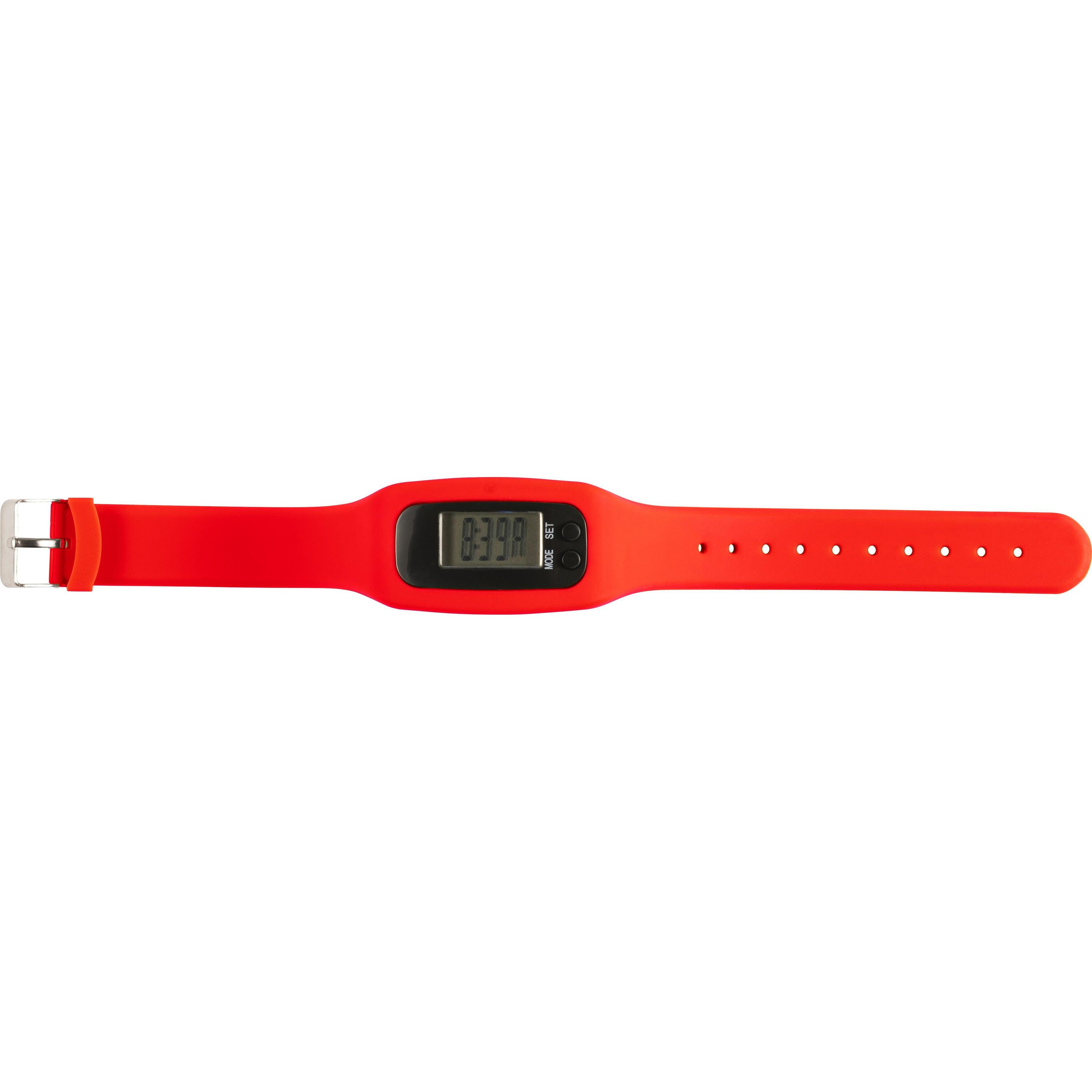 Schrittzähler mit Silikon Armband Tahir - rot-851