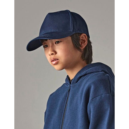 Junior Organic Cotton 5 Panel Cap - navy-81