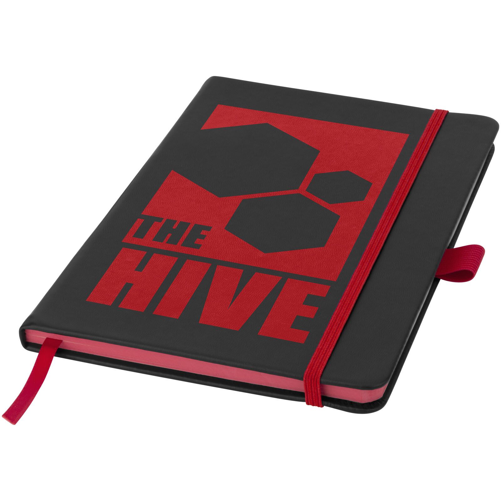 Colour-Edge A5 Hard Cover Notizbuch - schwarz -  rot-431