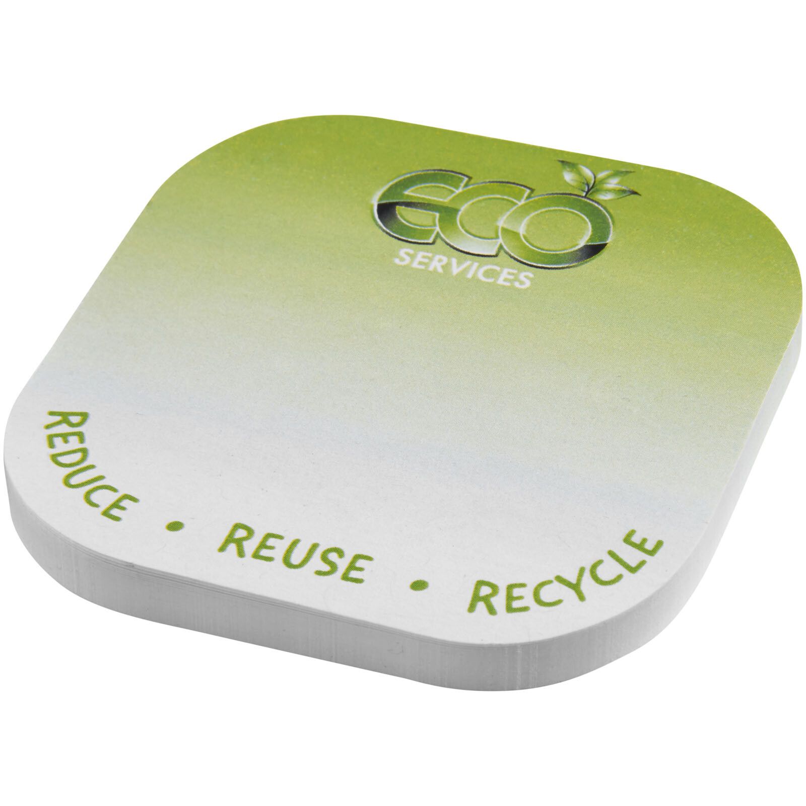 Sticky-Mate recycelte Haftnotizen mit runden Ecken - weiss-215