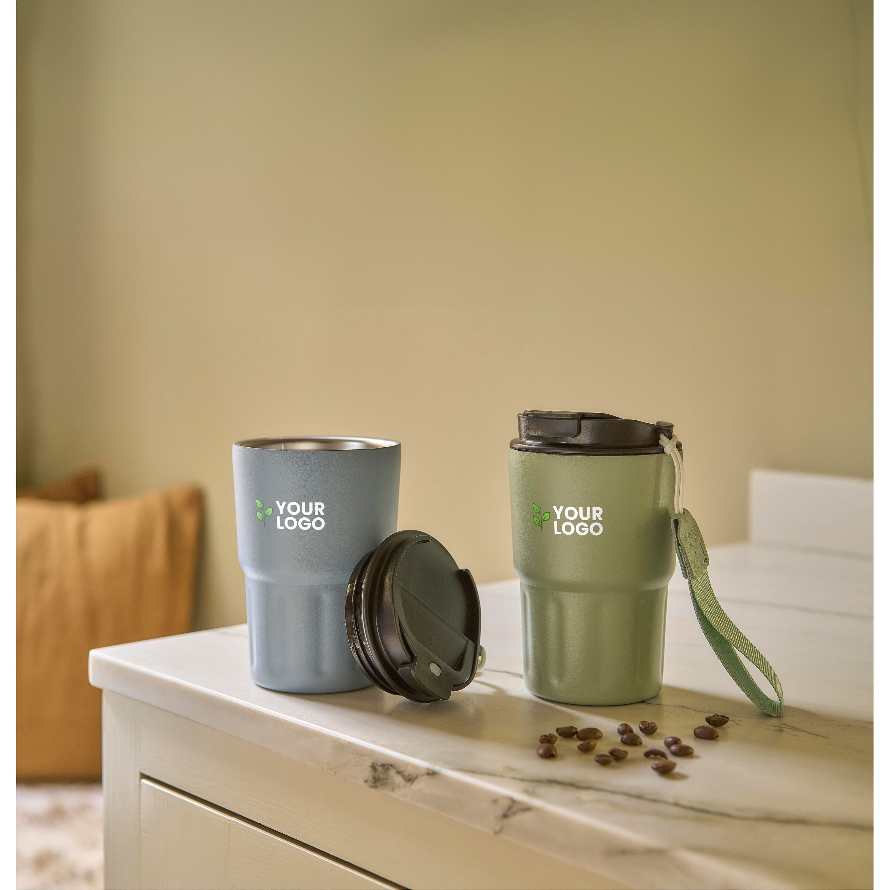 Doppelwandiger Becher aus Edelstahl Louisa - grau-599