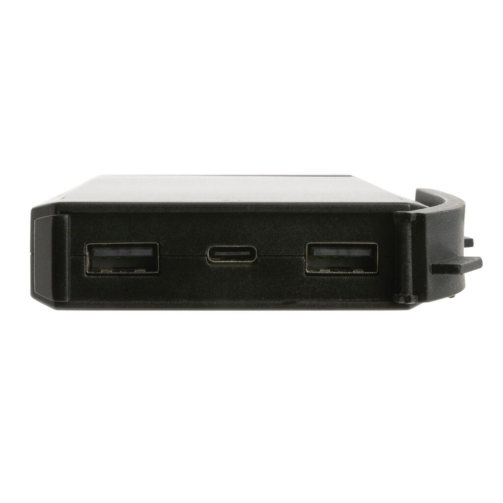 Skywave 10000mAh Solarpowerbank aus RCS recycelt. Kunststoff - schwarz-896