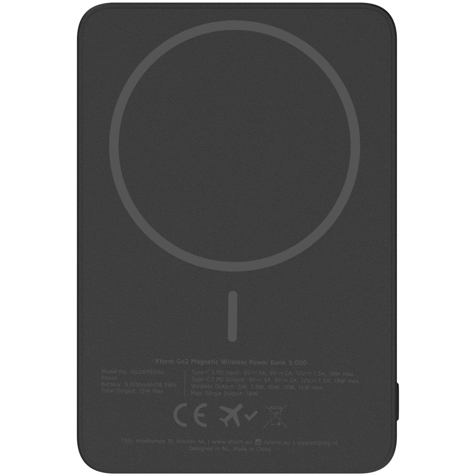 Xtorm Go2 15 W, 5000 mAh kabellose Powerbank - schwarz-3