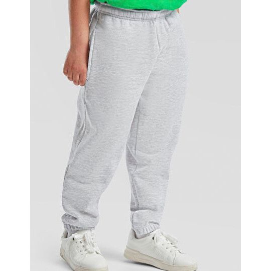 Kids´ Premium Elasticated Cuff Jog Pants - heather grey-817