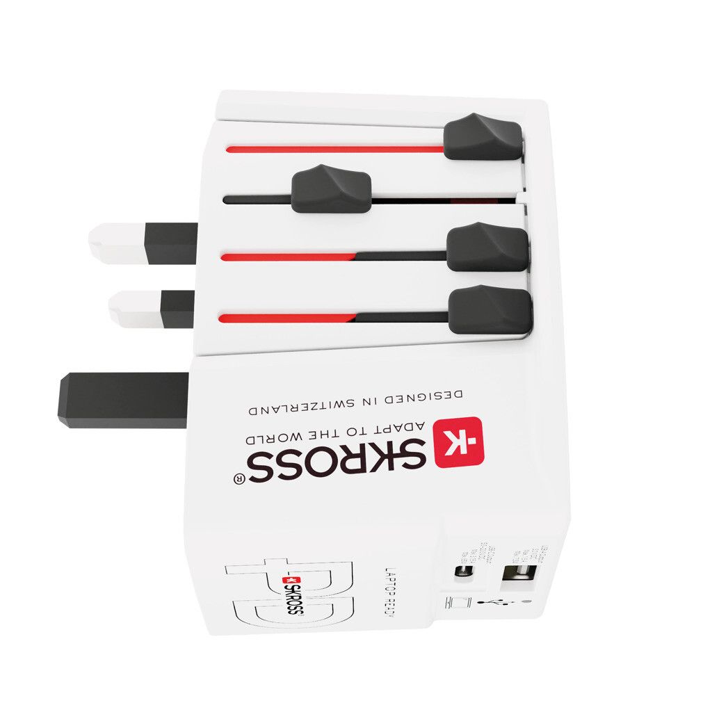SKROSS World Travel Adapter MUV 65W PD mit USB-C-Kabel - weiß-945