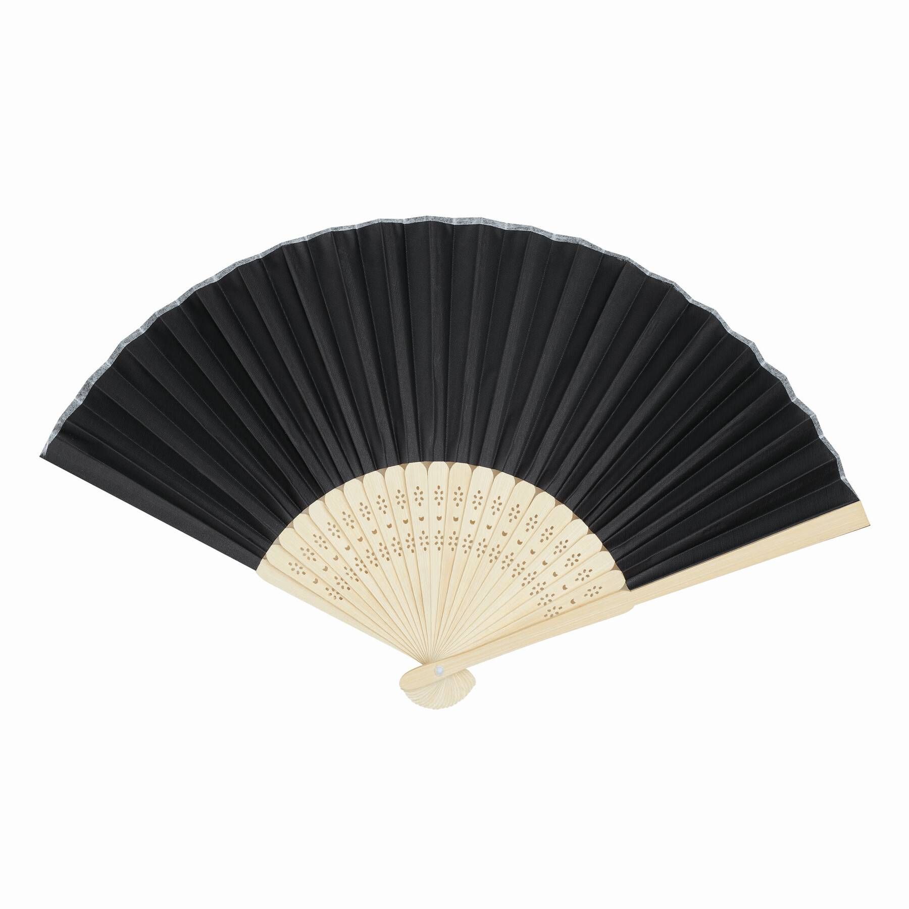 Faltbarer Fächer BAMBOO COOL - schwarz-587