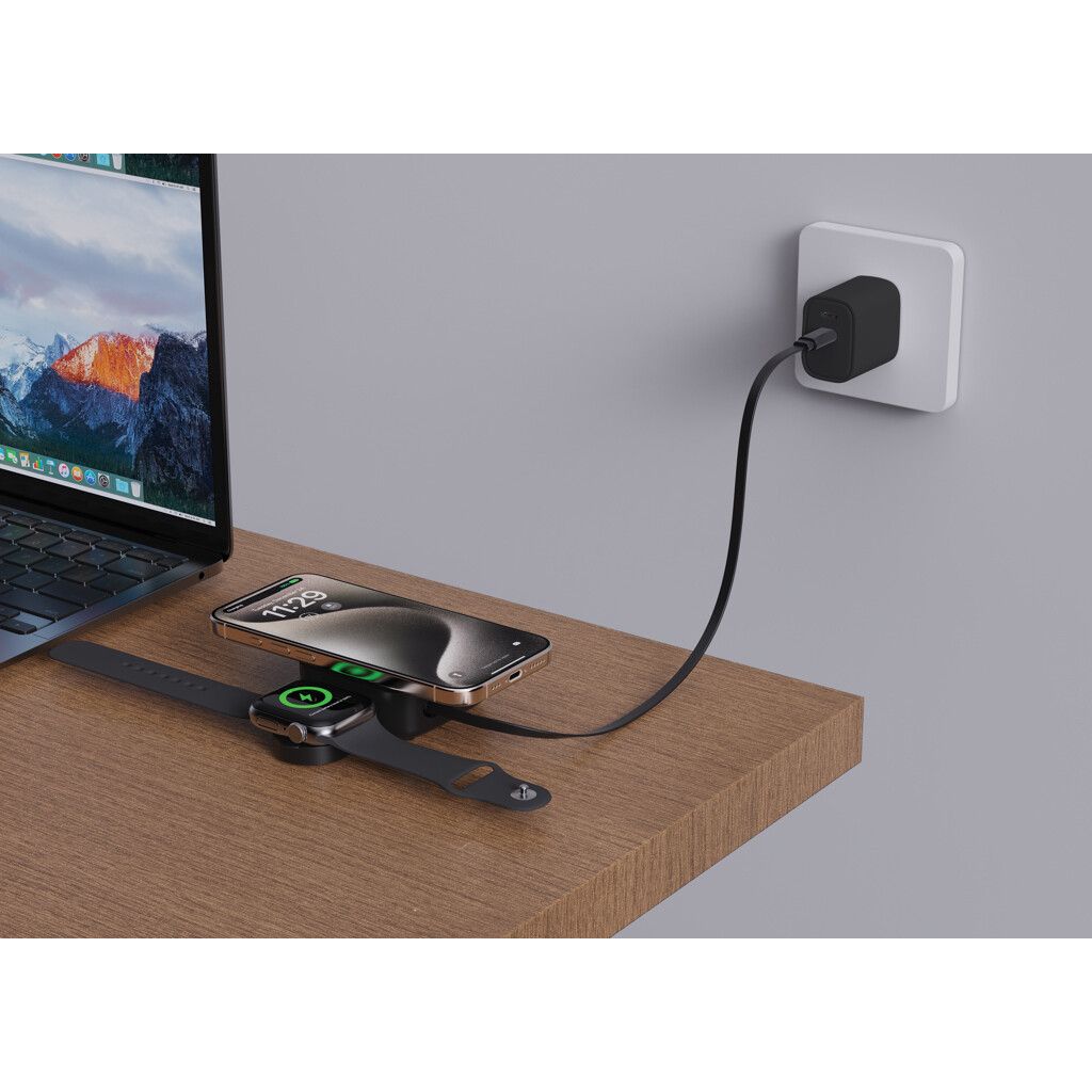 Urban Vitamin Goleta 2-in-1 15W Magnetic Wireless Charger - schwarz-74