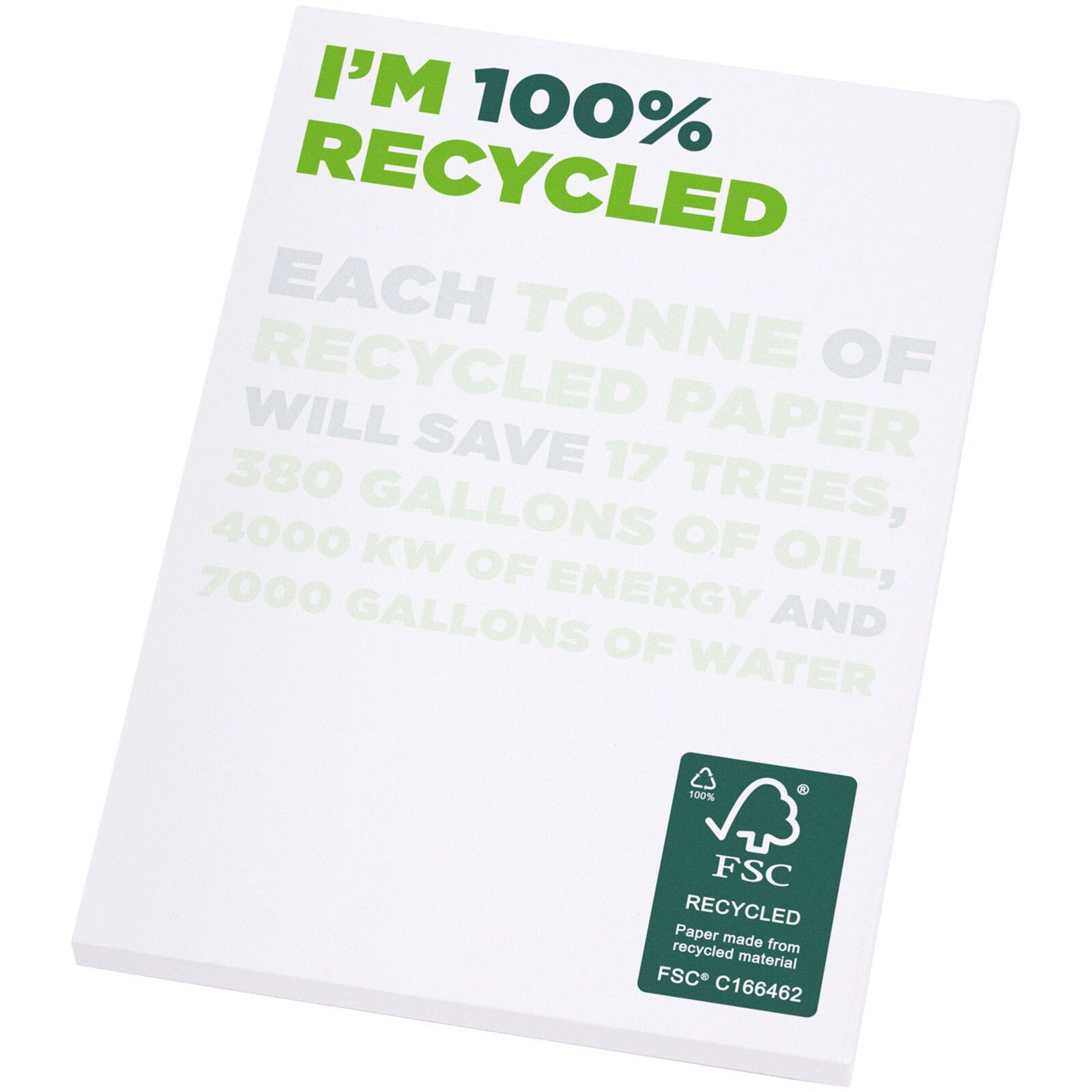 Desk-Mate A7 recycelter Notizblock - weiss-943