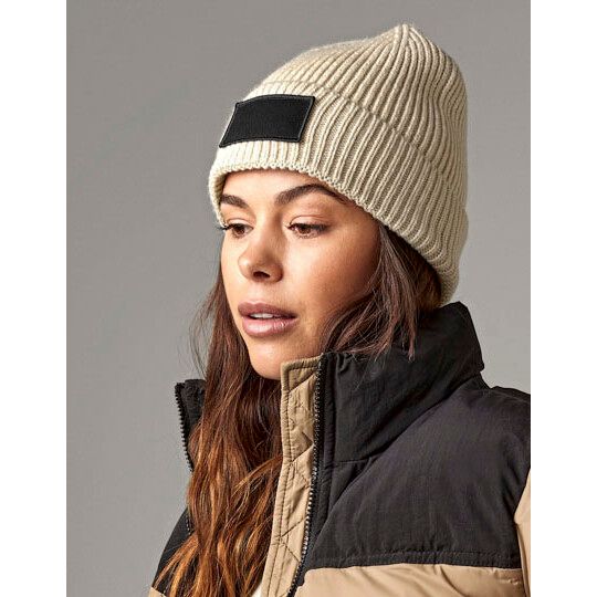 Fashion Patch Beanie - biscuit - black-660