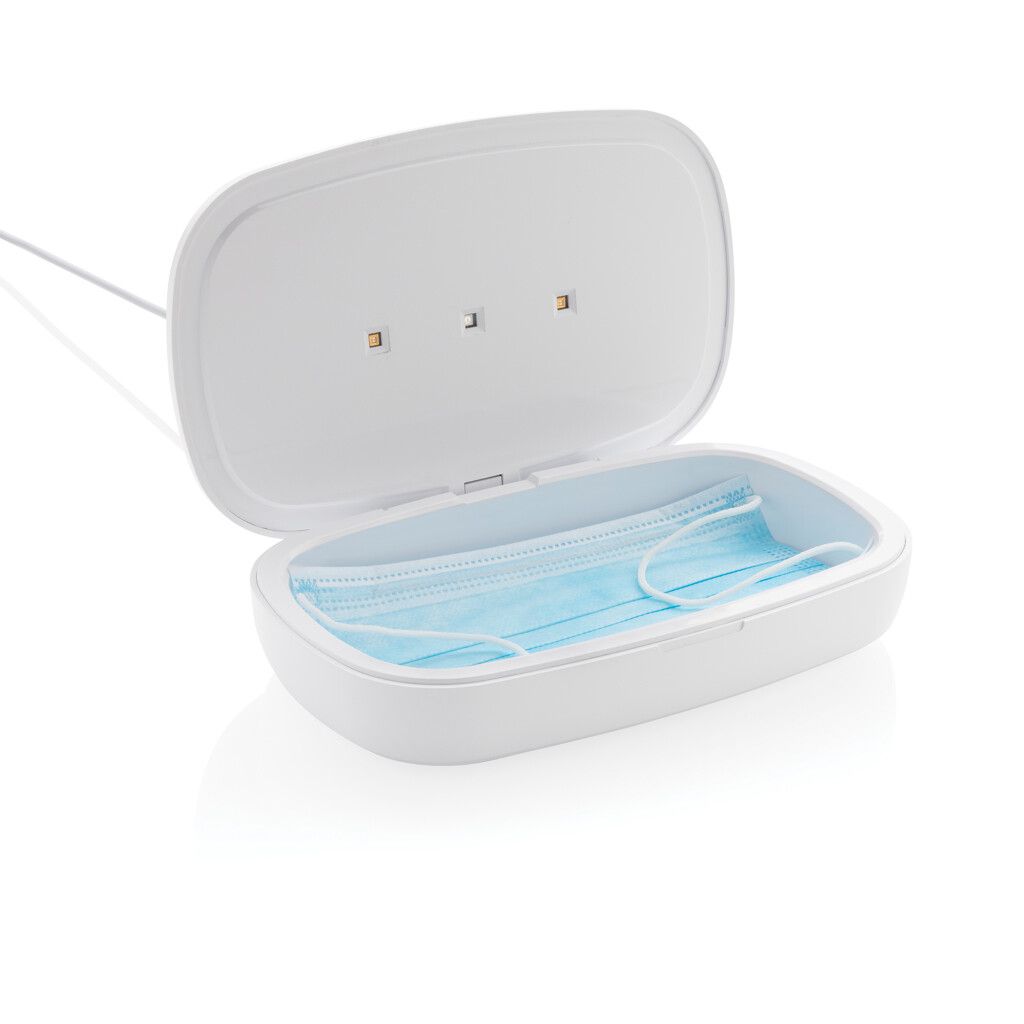 UV-C Sterilisations-Box mit 5W Wireless Charger - weiß-721
