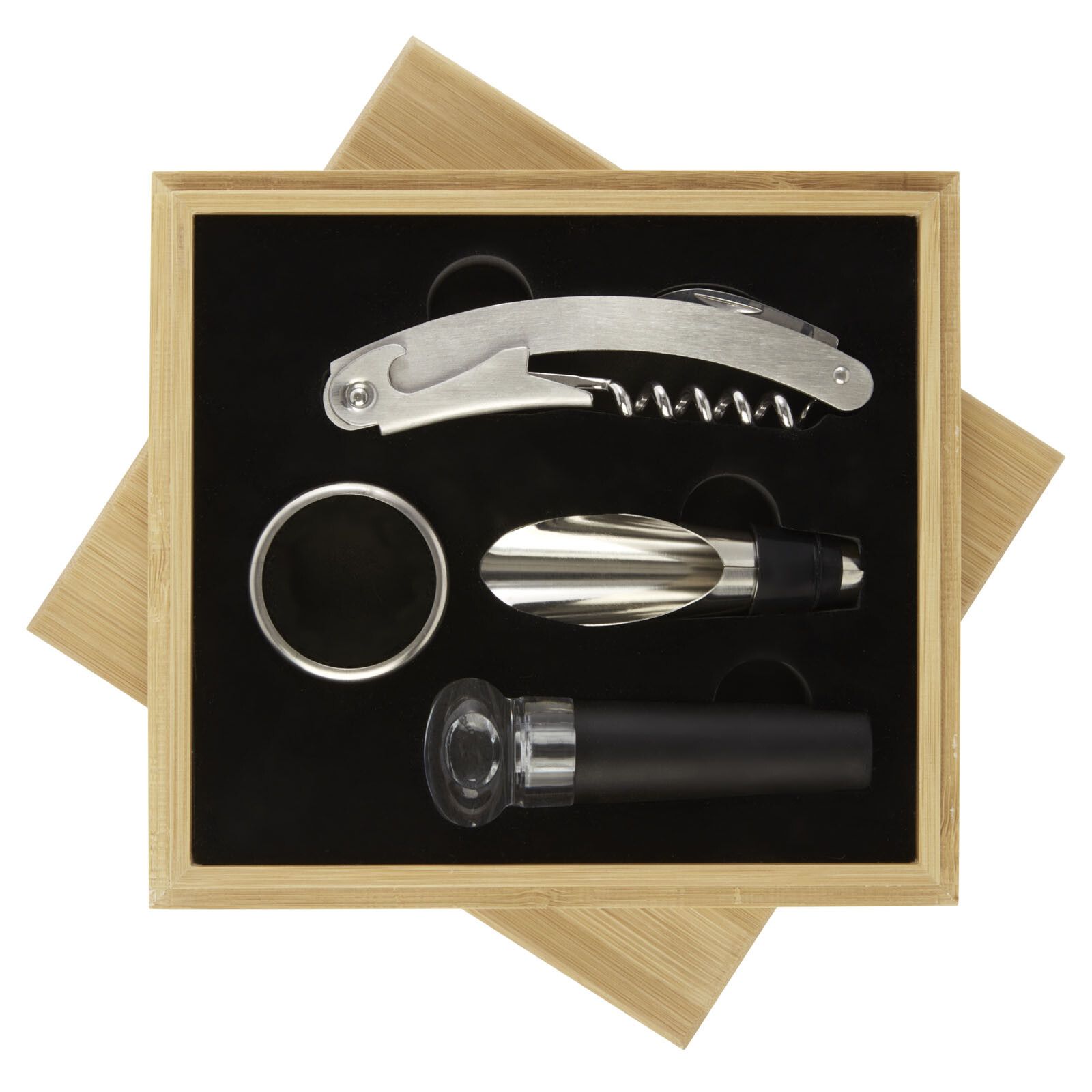 Syrat 4-teiliges Weinset - natur -  silber-241