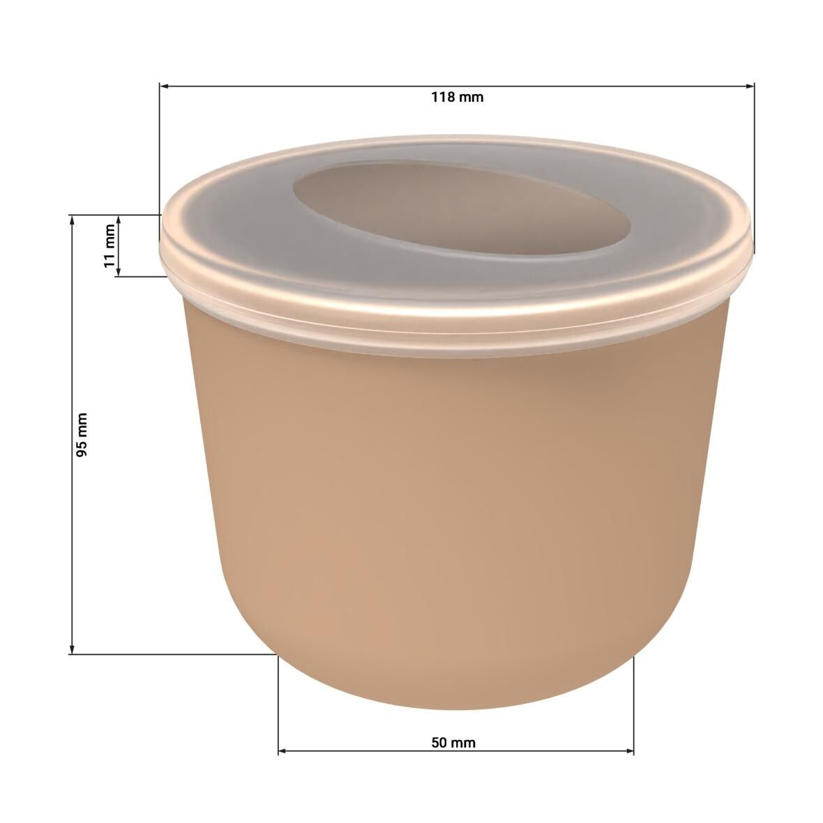 Lunchpot ToGo, 650 ml - schwarz - transparent-534