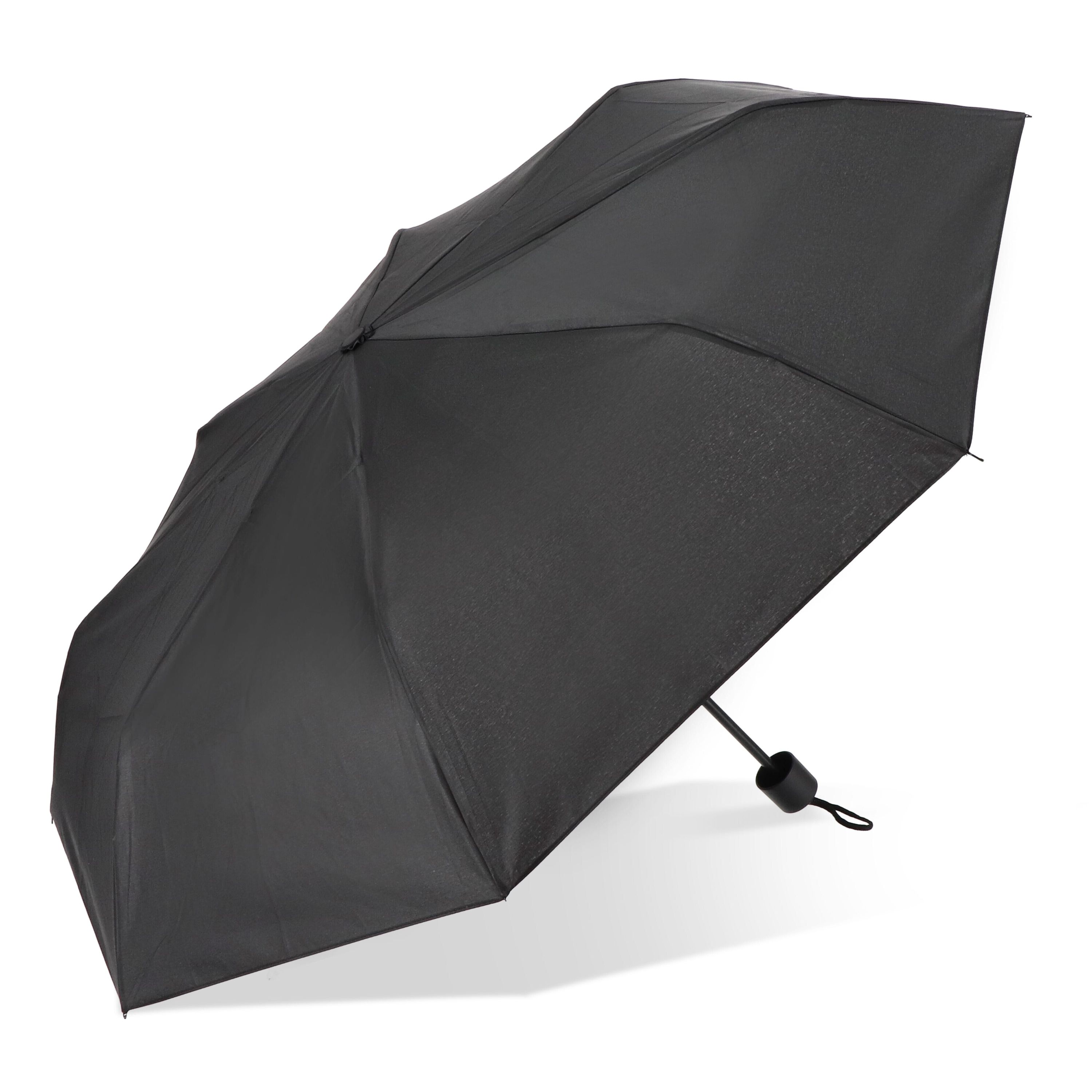 Congo 190T Pongee 21 Faltbarer Regenschirm - schwarz-910