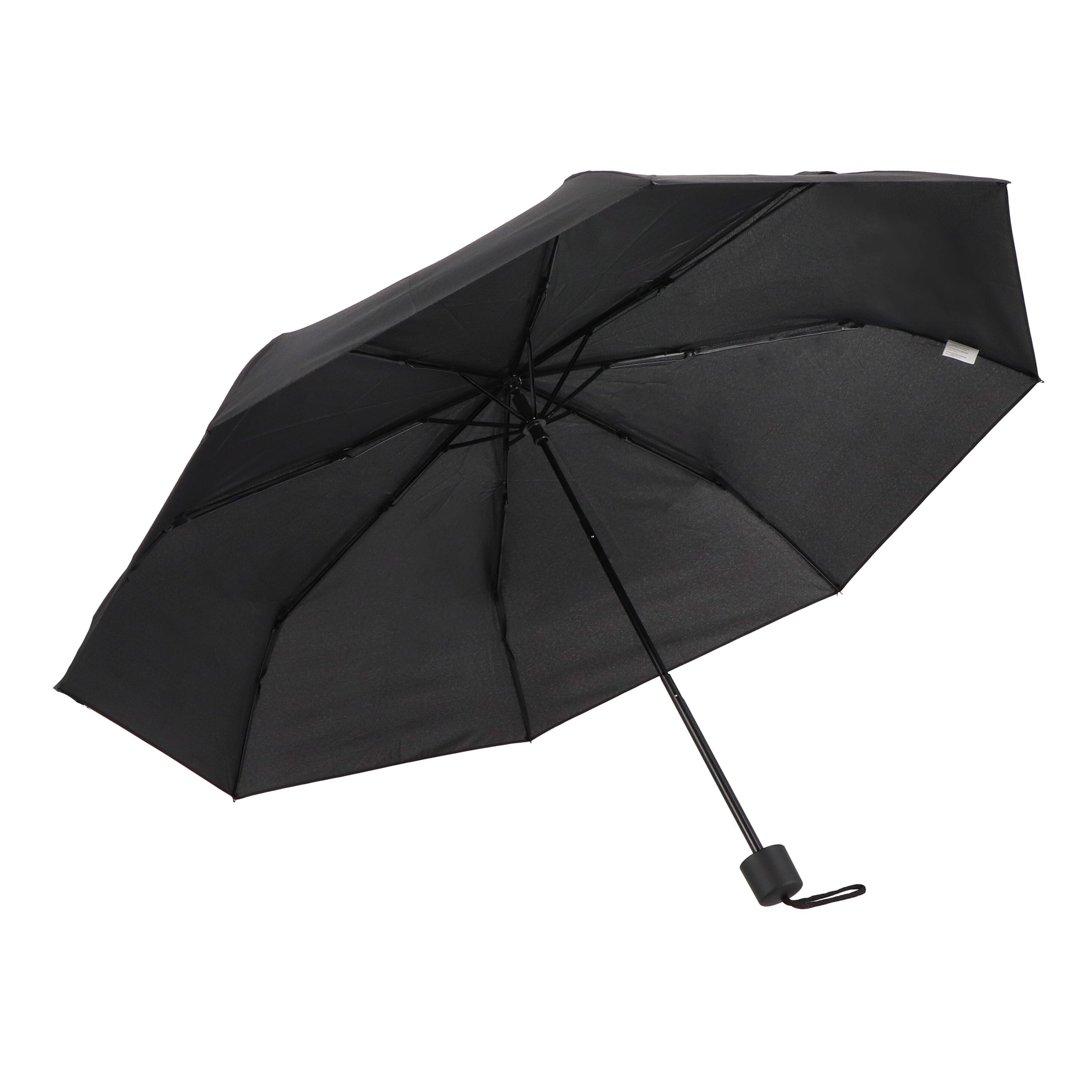 Congo 190T Pongee 21 Faltbarer Regenschirm - schwarz-910