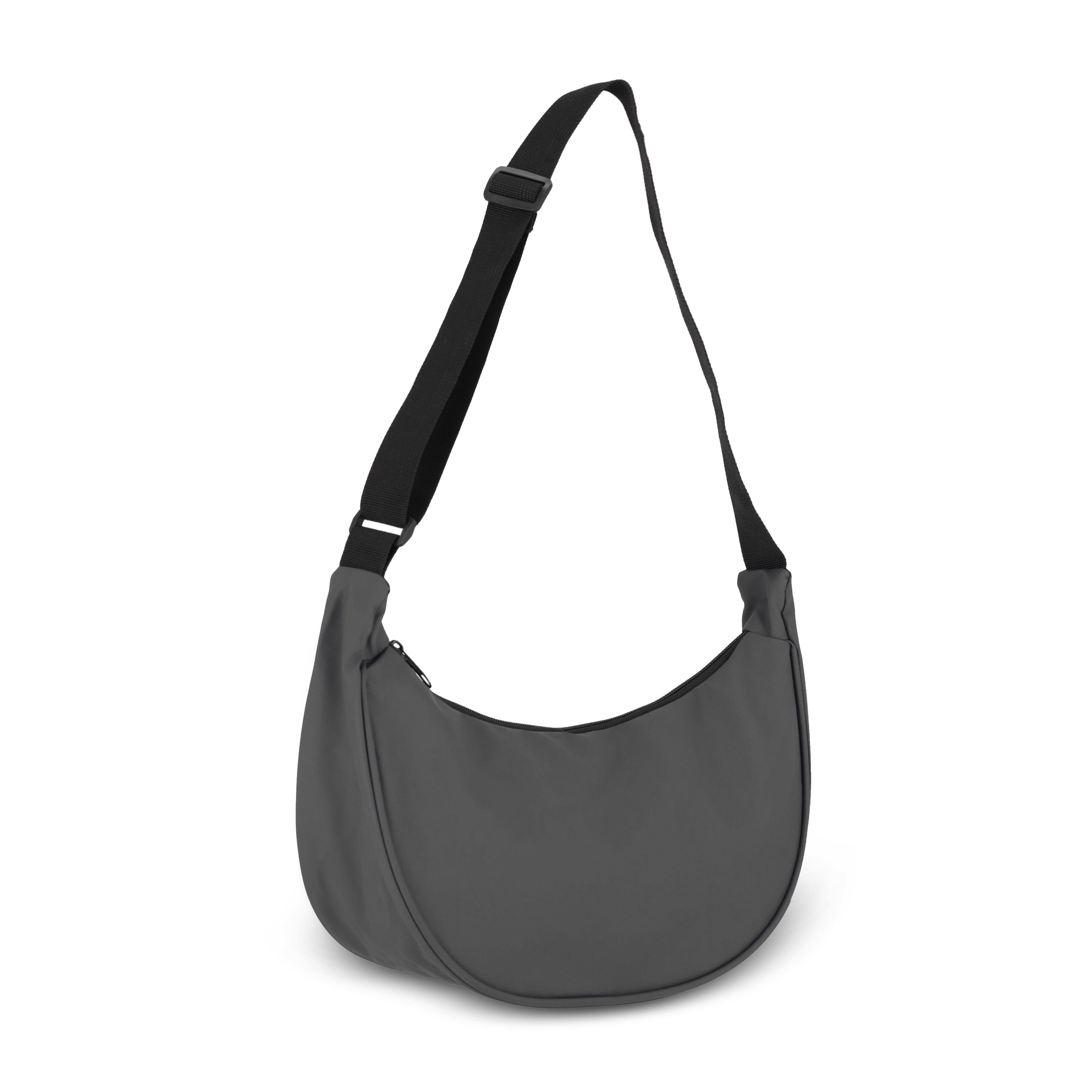 PU-beschichtete R-PET 600D Halbmond-Tragetasche - grau-404