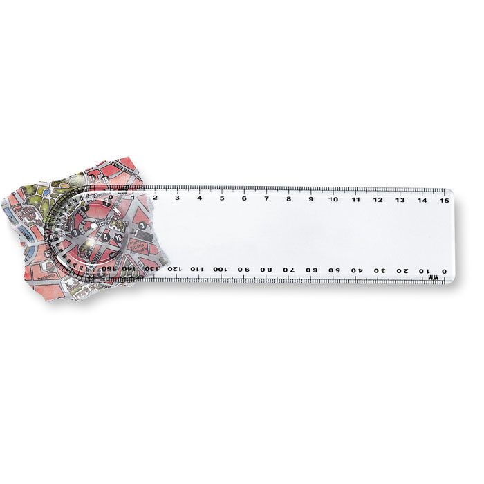 Lineal mit Lupe/Winkelmesser LASTA - transparent-942