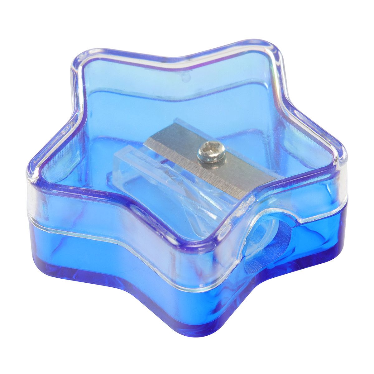 Spitzer Stern - blau - transparent, glasklar-528