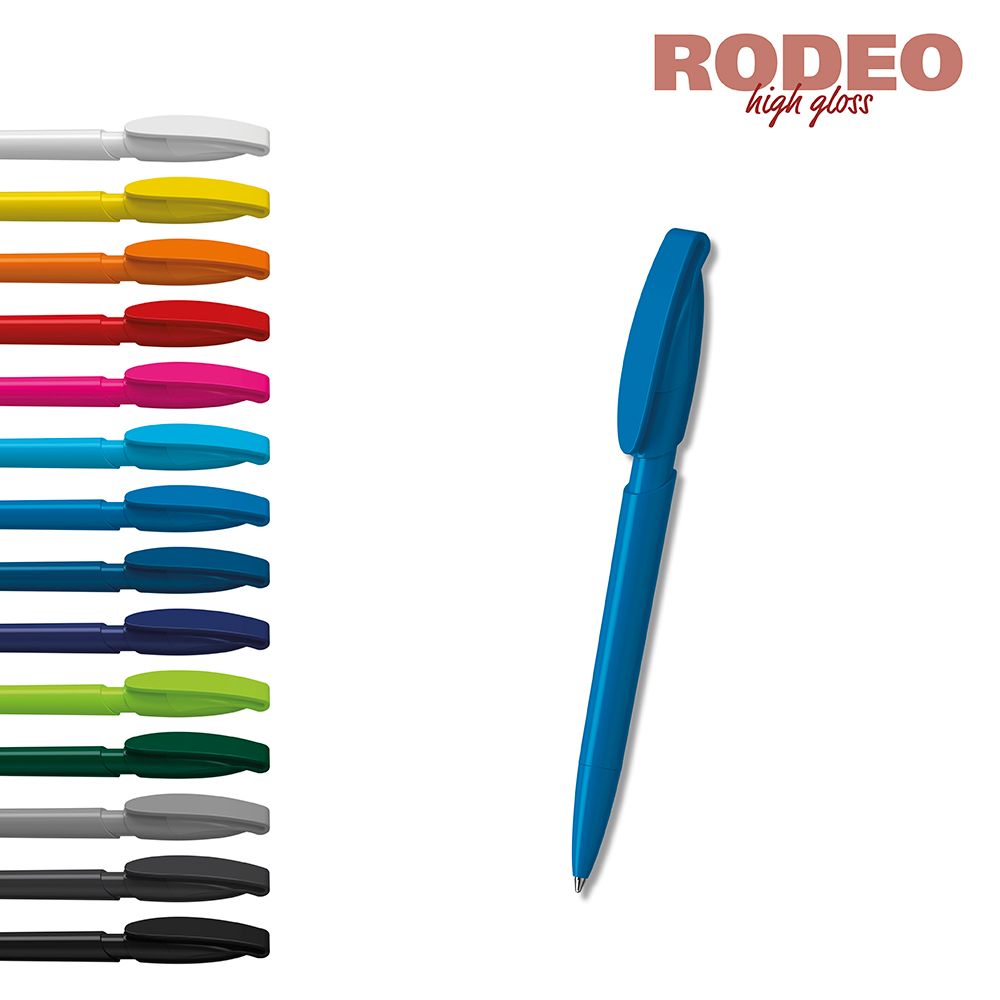 Druckkugelschreiber Rodeo high gloss - weiss-923