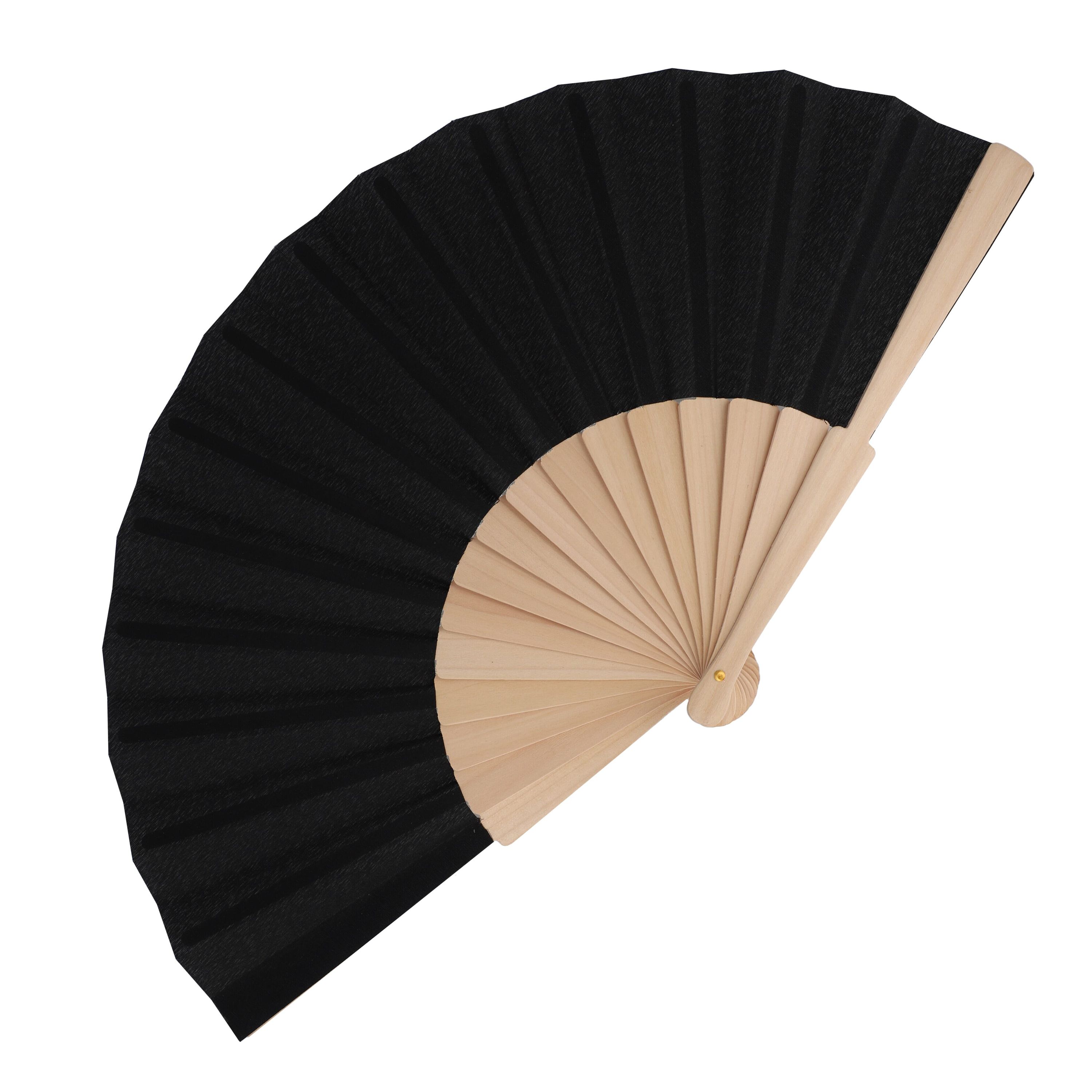 Fächer aus Holz mit R-PET - schwarz-552