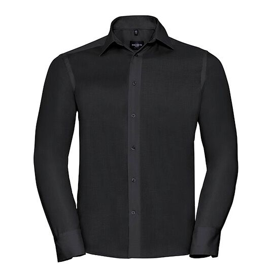 Men's Long Sleeve Tailored Ultimate Non-Iron Shirt - black-124