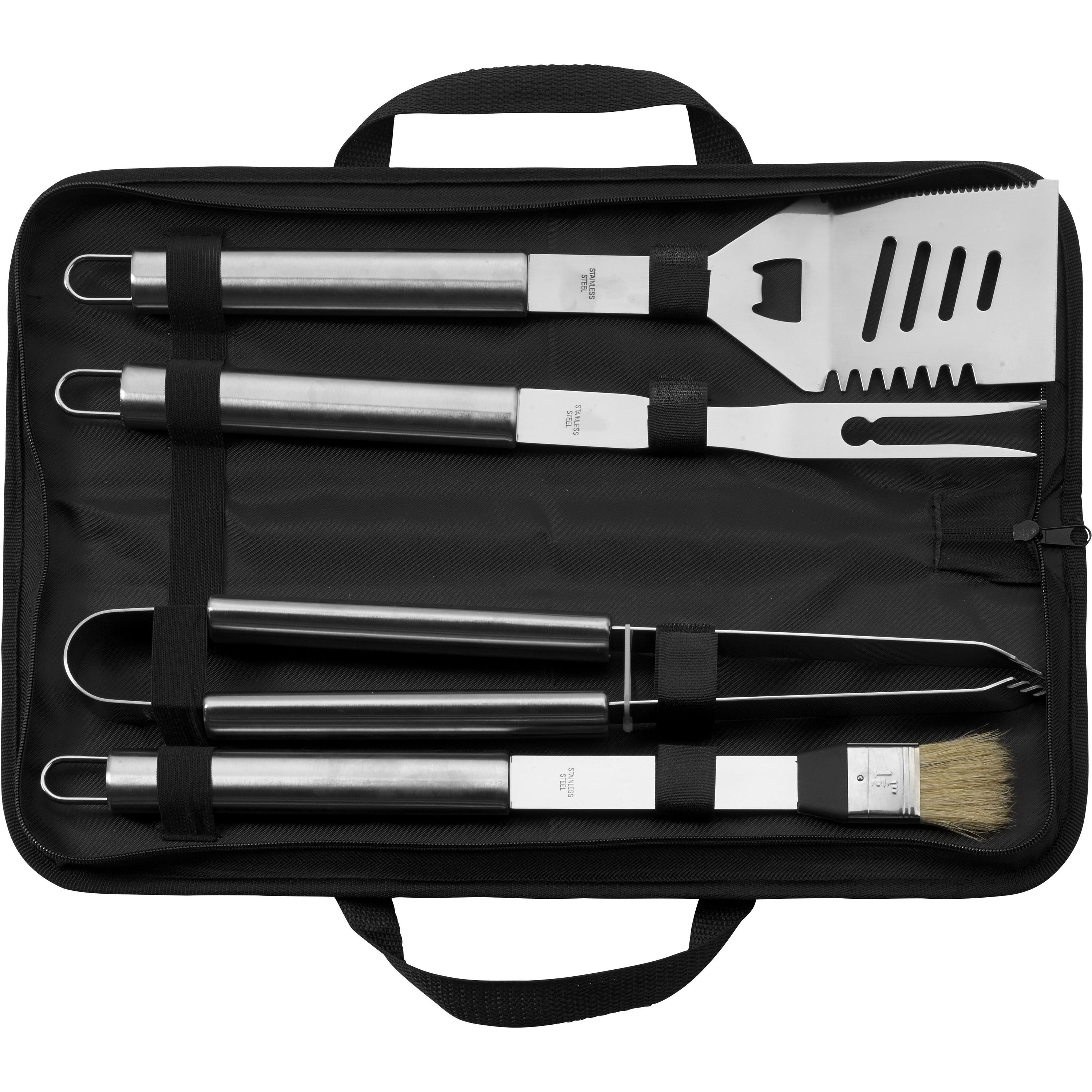 Grillbesteck aus Edelstahl Silas - schwarz-639