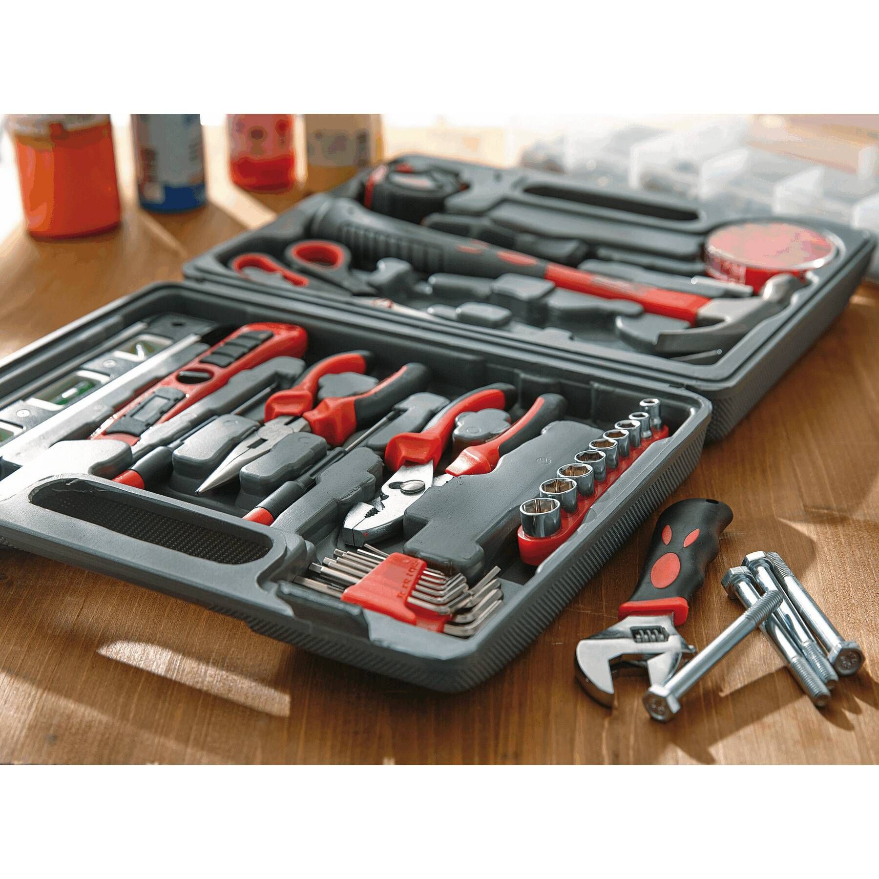 Werkzeugkoffer MASTERKIT - rot - schwarz-76