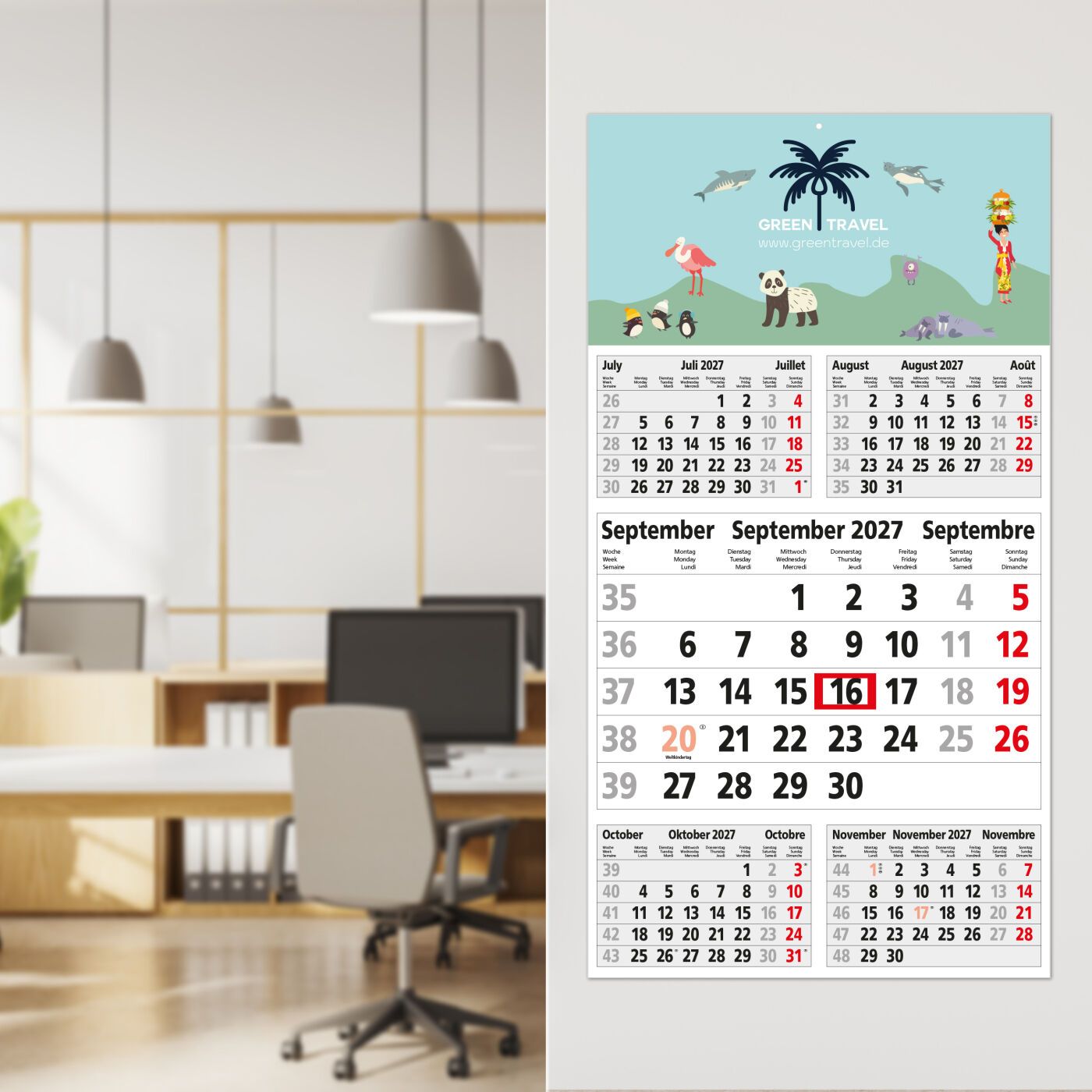 5-Monatskalender Einblatt Budget 5-246