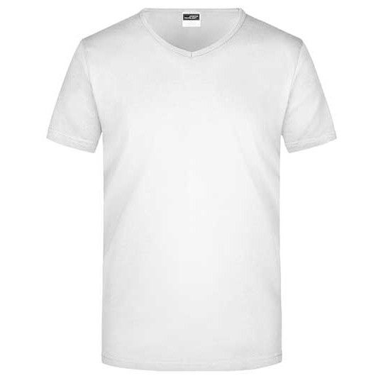 Men´s Slim Fit V-T - white-397