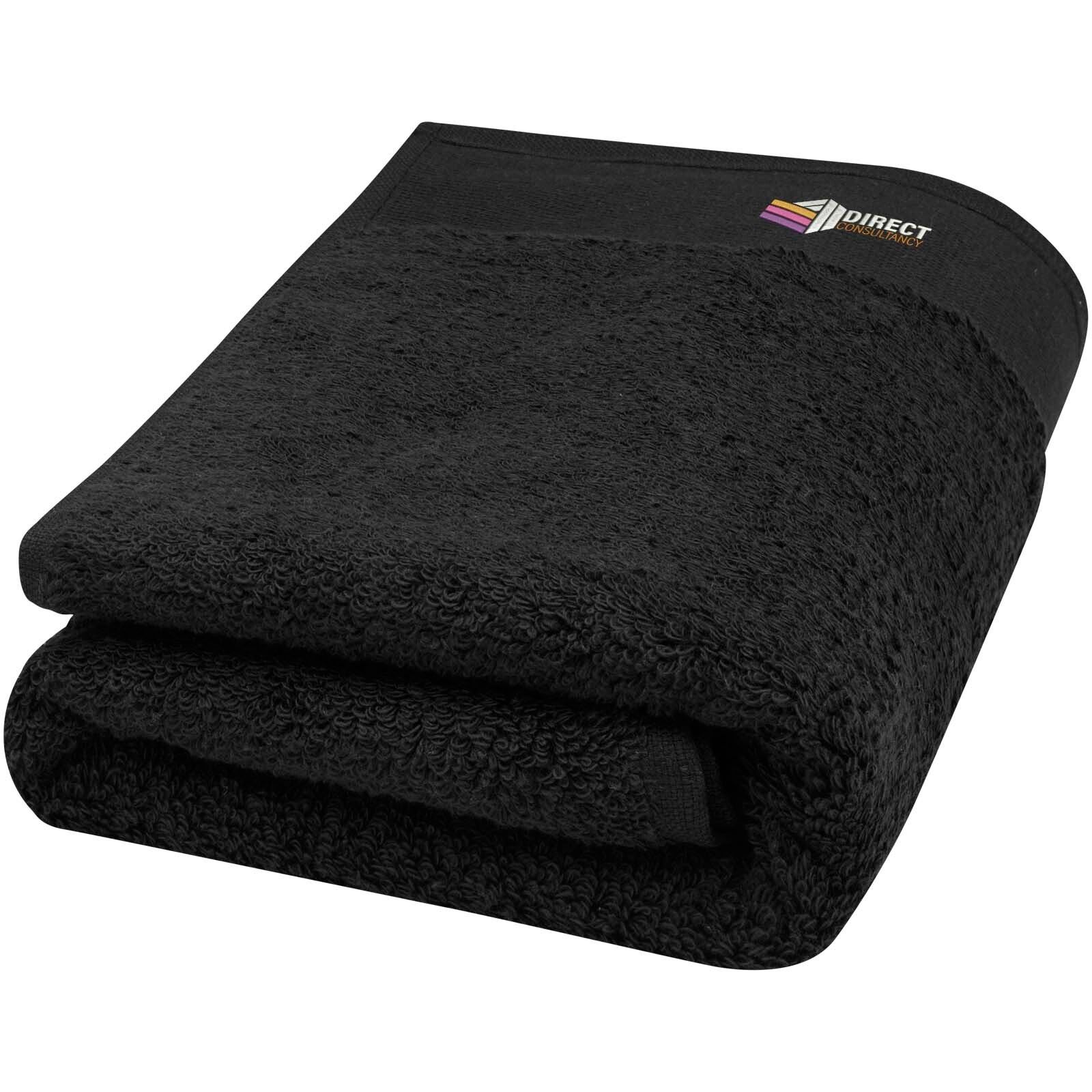 Nora 550 g/m² Baumwollhandtuch 50 x 100 cm - schwarz-333