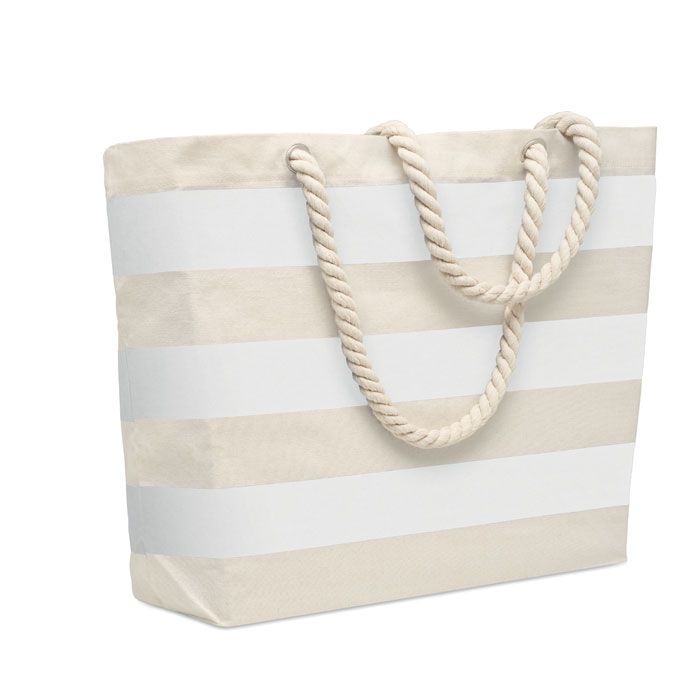 Strandtasche Baumwolle 220 g HEAVEN STRIPE - weiß-804