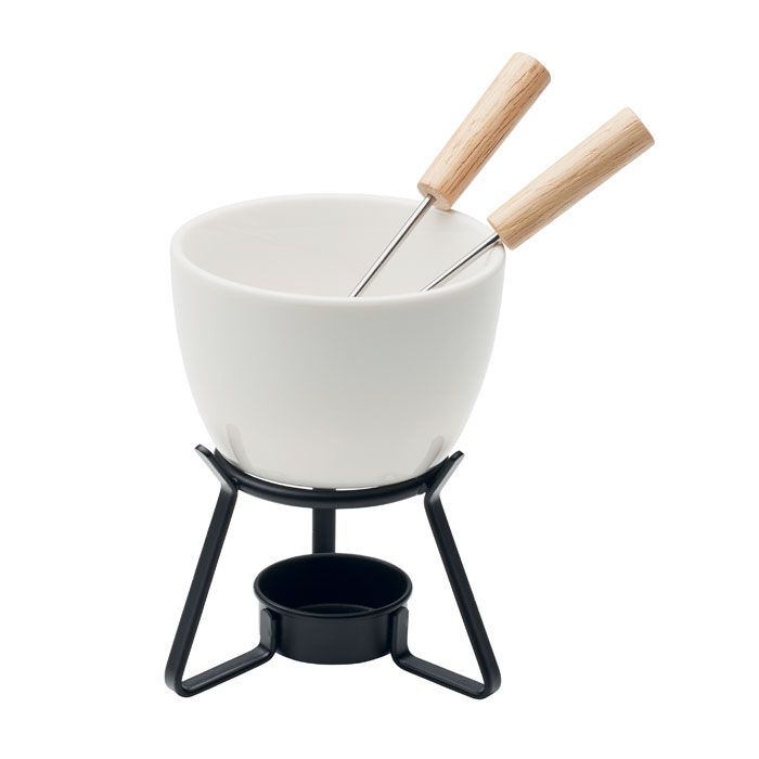 Keramik-Fondue-Set 240 ml KASE - weiß-853