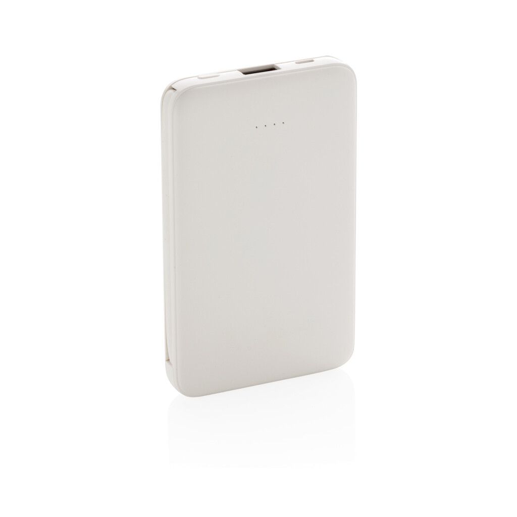 5.000 mAh Powerbank mit integriertem Kabel - weiß-897