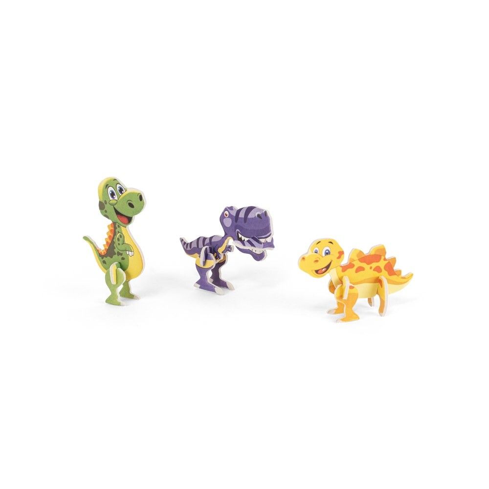 DINOSAURUS 3D-Puzzle in Dinosaurierform aus Papier und EVA - natur-1