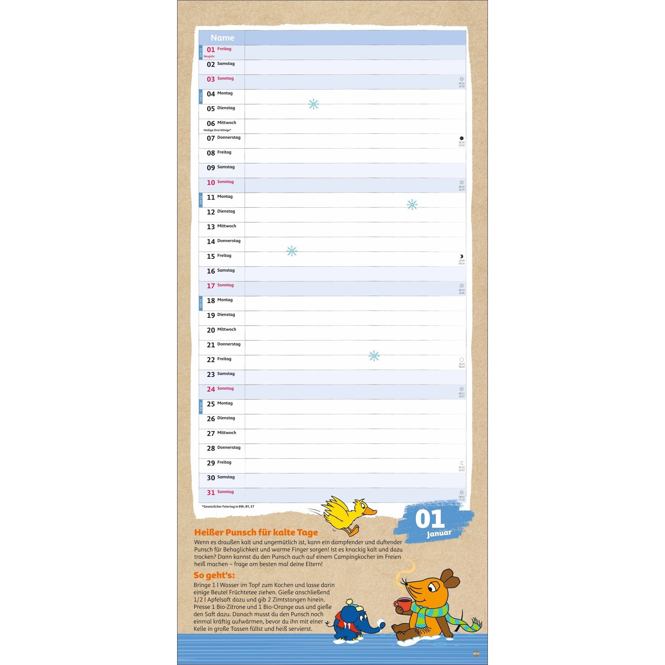 Nachhaltig Planen mit der Maus - Kinder Kalender-990