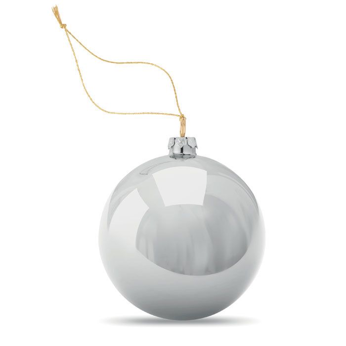 Weihnachtskugel Sublimation HAPPY BALL - silber-726