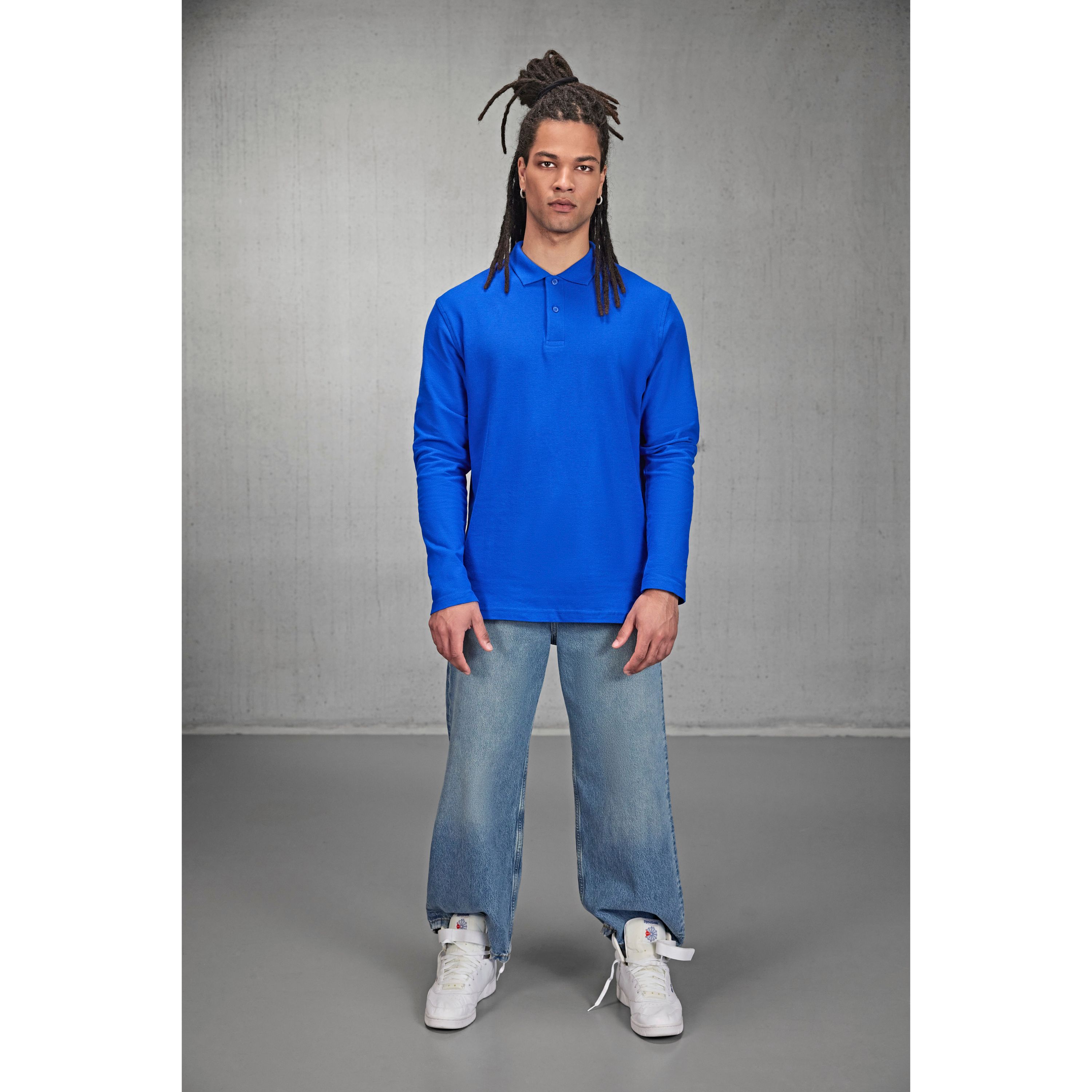Men´s Long Sleeve Polo ID.001 - red - S-493