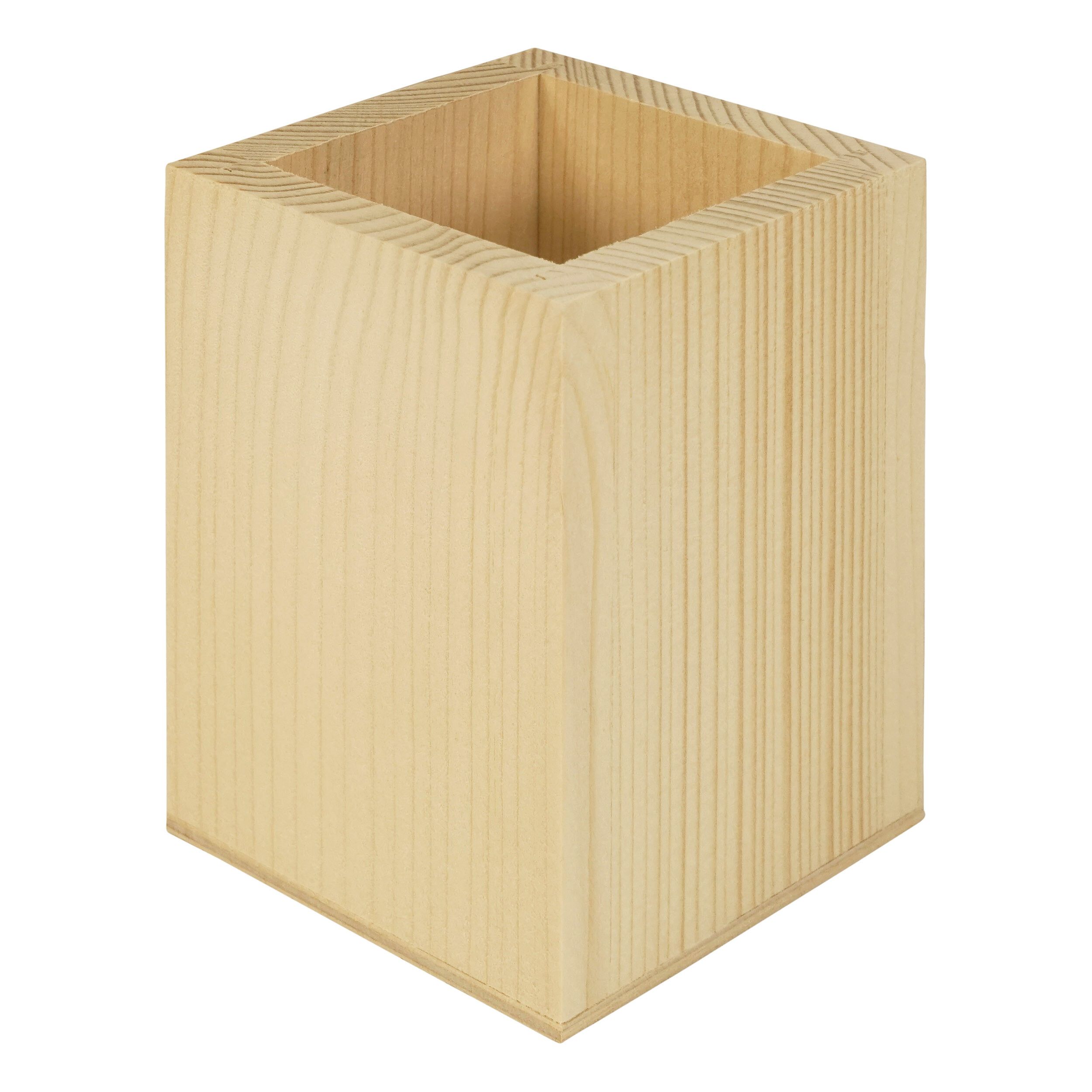 Stifteköcher Quadro - holzfarben-3