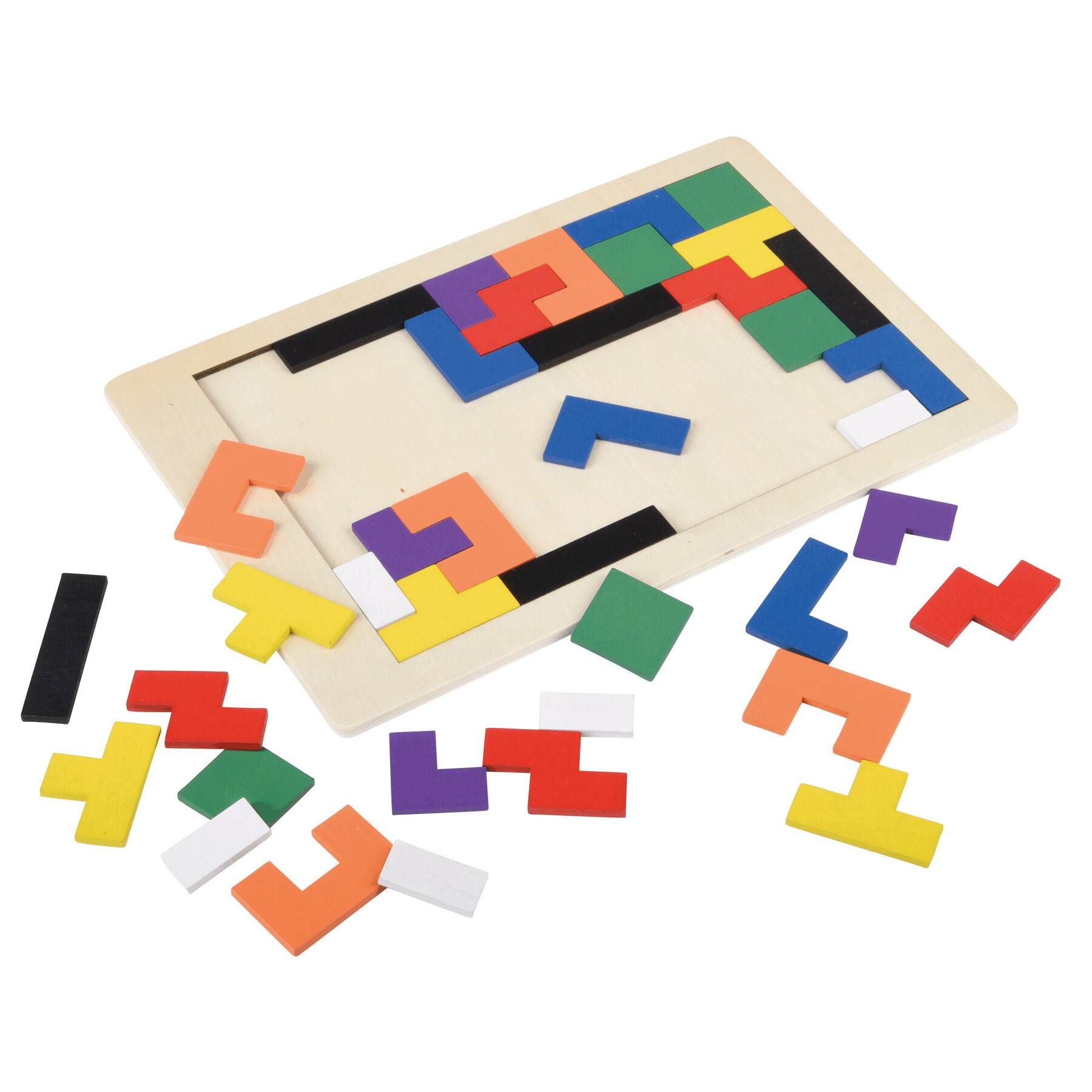 Holz-Puzzle BRAIN TWISTER - bunt-734